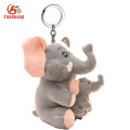 Custom Animal Key Chain Búho Dragon Shark Mono Conejo Koala Jirafa Unicornio Elefante Conejito Emoji Teddy Bear León Felpa Llavero